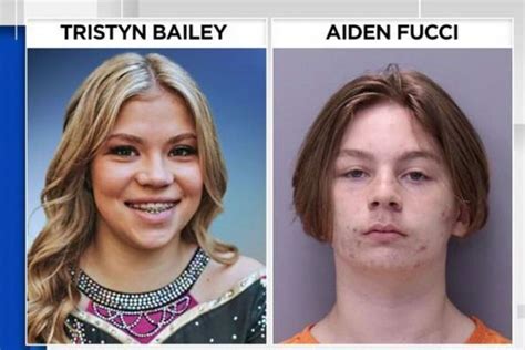 24 Mar 2023 ... Aiden Fucci, a teen from Florida, charged in the 2021 stabbing death of then 13-year-old cheerleader Tristyn Bailey, was sentenced to life ...